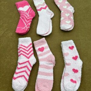 Fuzzy Slipper Socks for Women 6PK